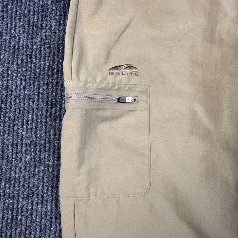GoLite Womens Size Medium Khaki Tan Hiking Shorts Nylon Cargo Outdoor Trail - Picture 8 of 12